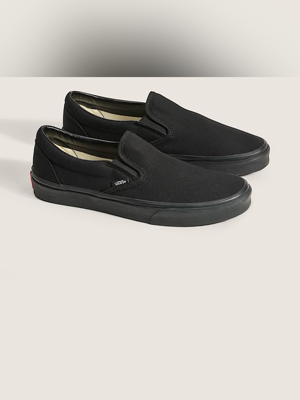 Vans Slip-On Classic Canvas Sneakers in Black